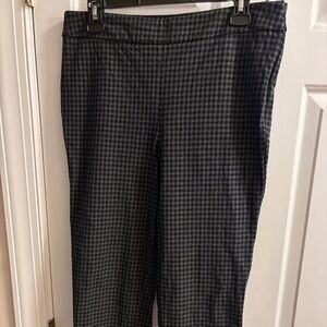 NWOT Talbots Black & Grey Plaid Chatham Ankle Pant Size 10P